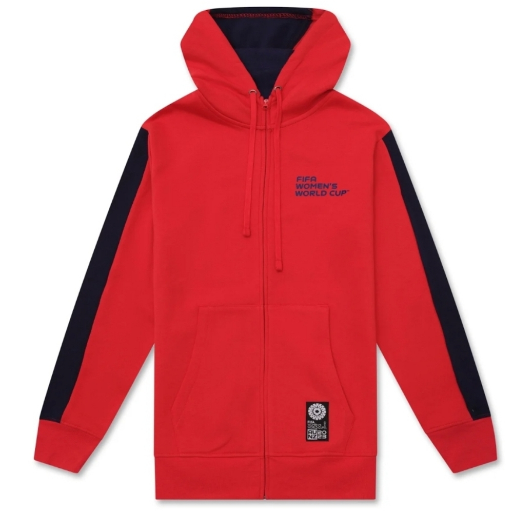 Norway Women's World Cup 2023 Red Zip Hoodie Unisex, Large Official FIFA